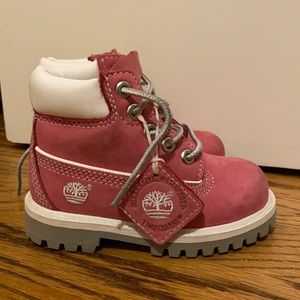 Pink toddler Timberlands size 6